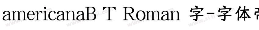 americanaB T Roman 字字体转换
